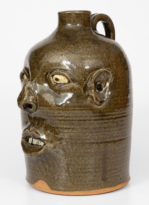 Large-Sized David Meaders Face Jug